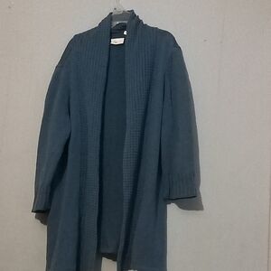 Kim Rogers Blue Textured Cape Jacket